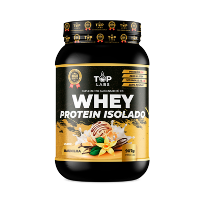 WHEY PROTEIN ISOLADO BAUNILHA NOVO - 907 GR TOP LABS