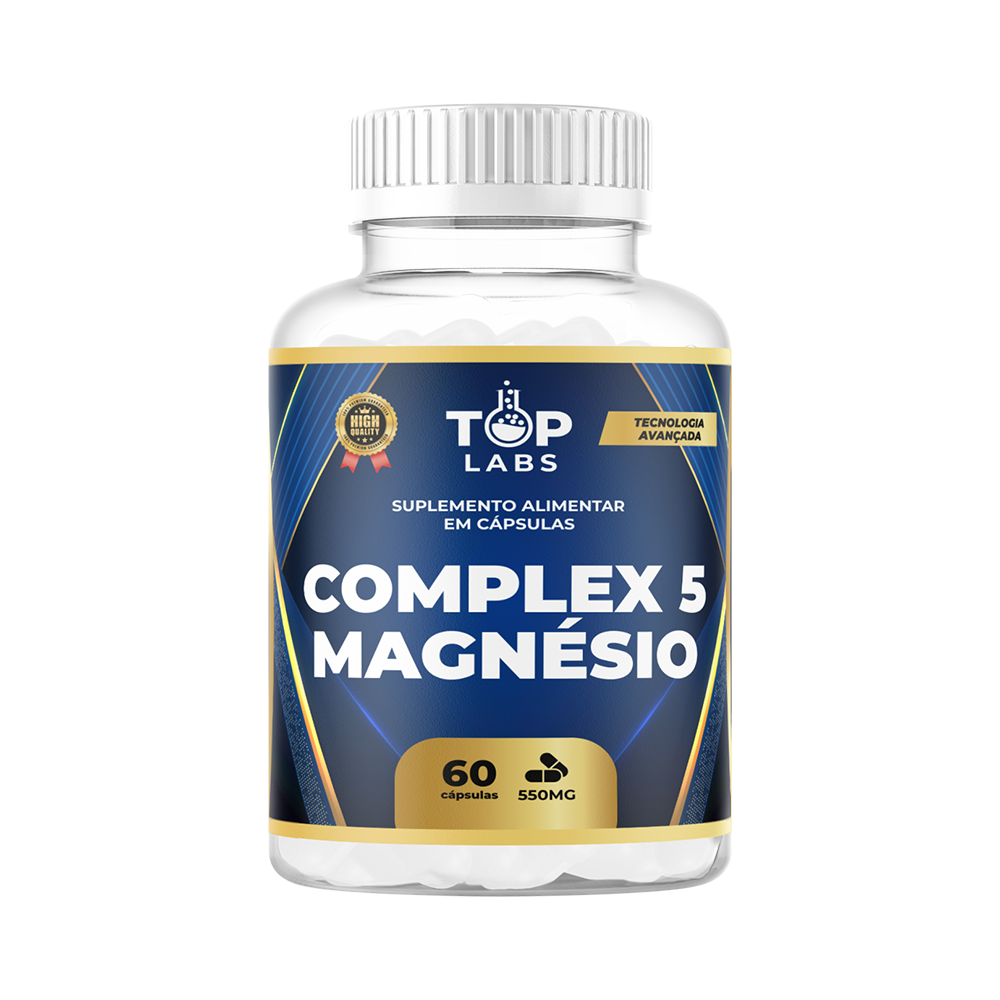 Complex 5 Magnésio Top Labs 60 Cápsulas